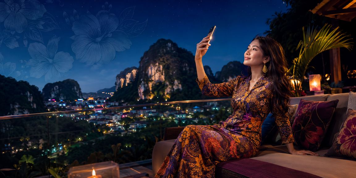 Pengguna sedang melayari ss2 pada peranti mudah alih di Ipoh