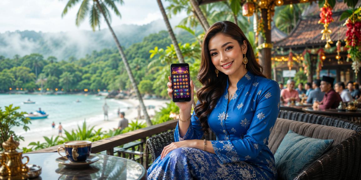 Pemain wanita di Langkawi menyemak odds perlawanan sukan secara dalam talian